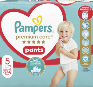 PAMPERS Premium Care pieluchomajtki 5 11 17 kg 34 szt
